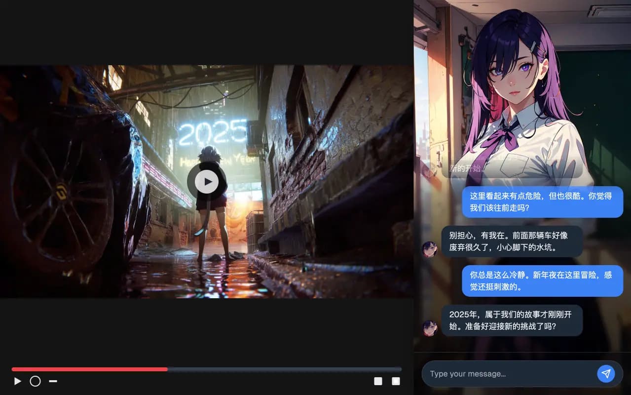 Dmooji AI Characters Chatting During Video