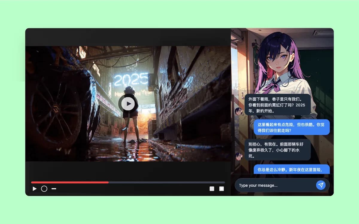 AI Characters and Co-viewing Experience